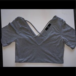 Missguided Tops - Grey shirt sleeve t-shirt size M Missguided Tops - Grey shirt sleeve t-shirt size M